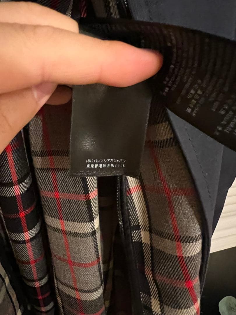 BALENCIAGA ネイビー トレンチコート