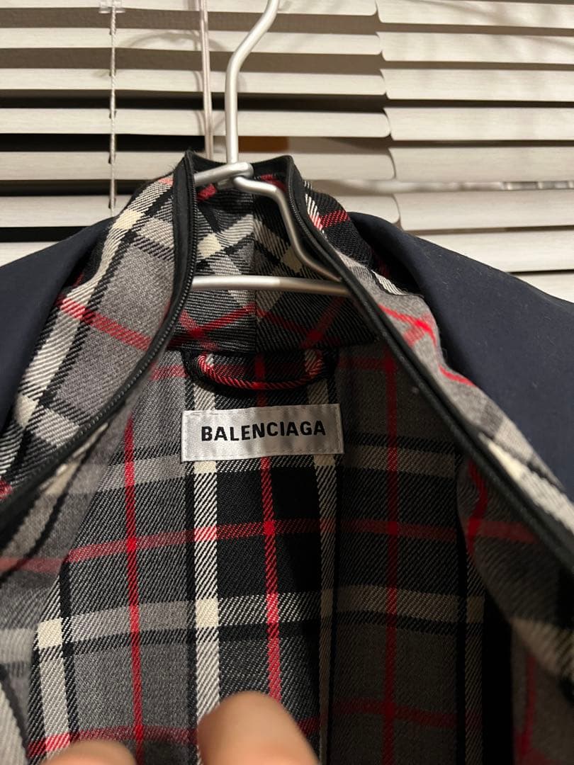 BALENCIAGA ネイビー トレンチコート