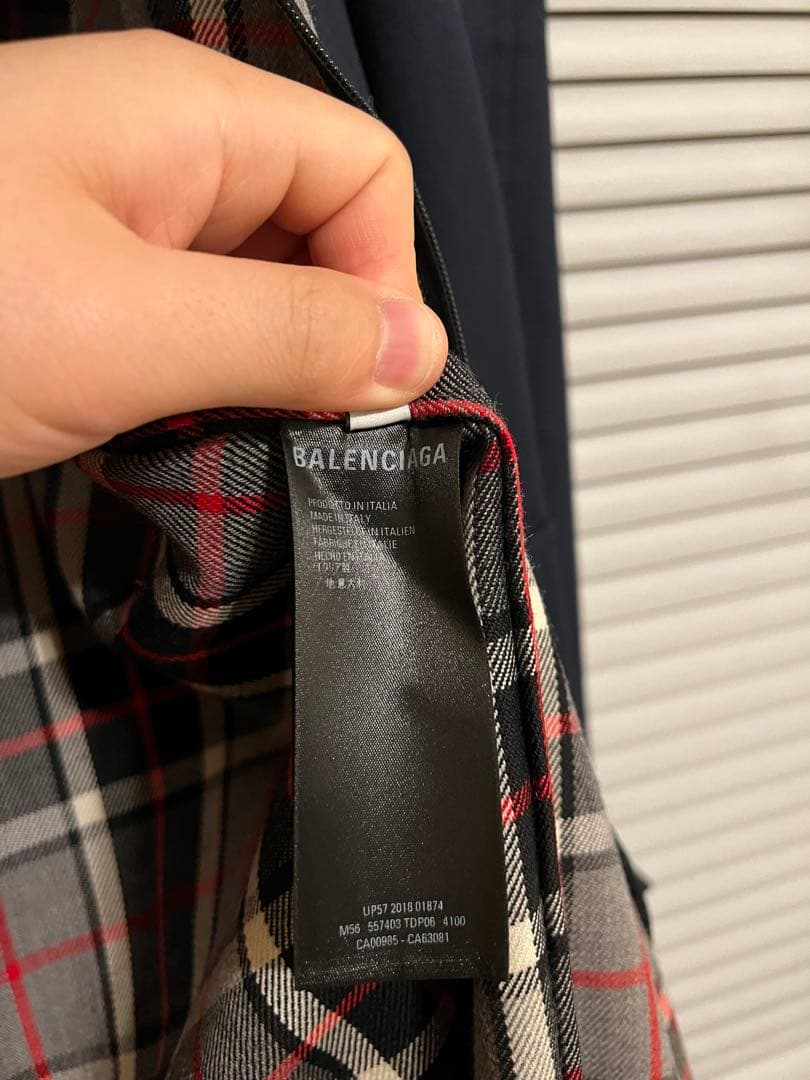 BALENCIAGA ネイビー トレンチコート