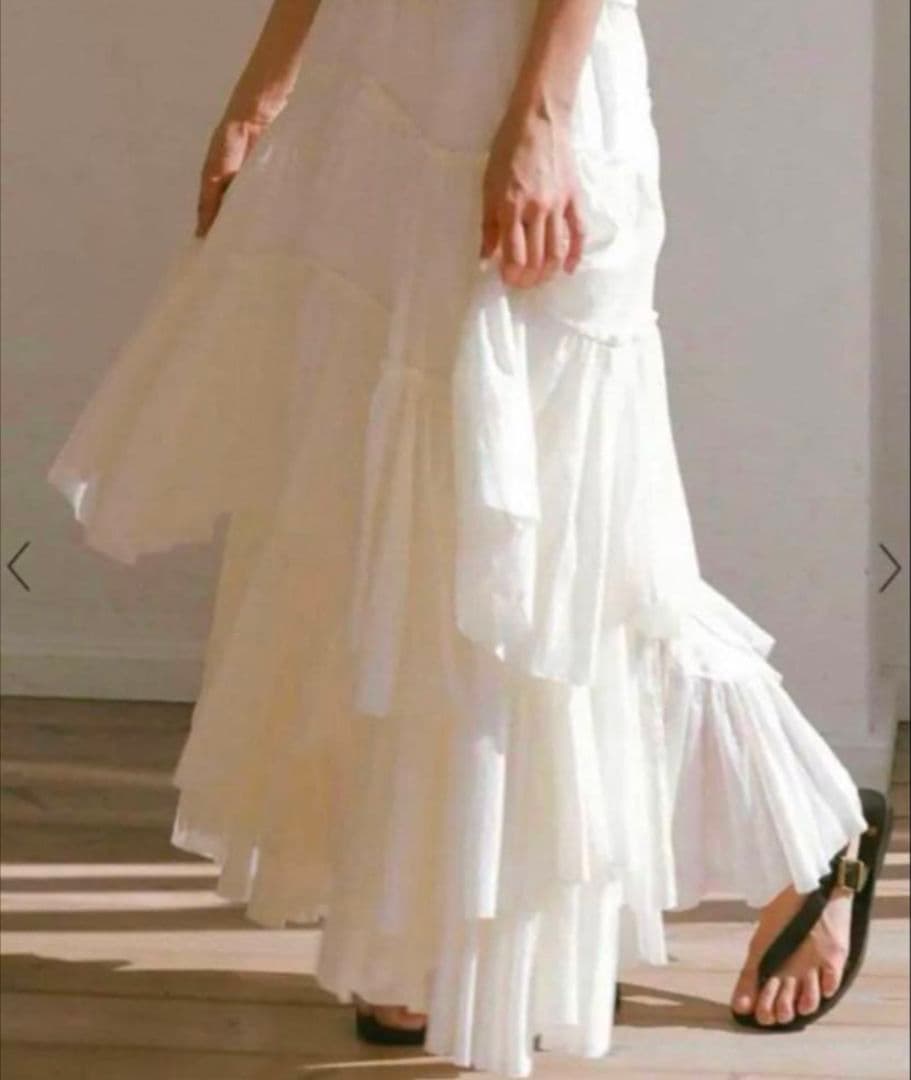 【CASA FLINE コットンティアードスカート