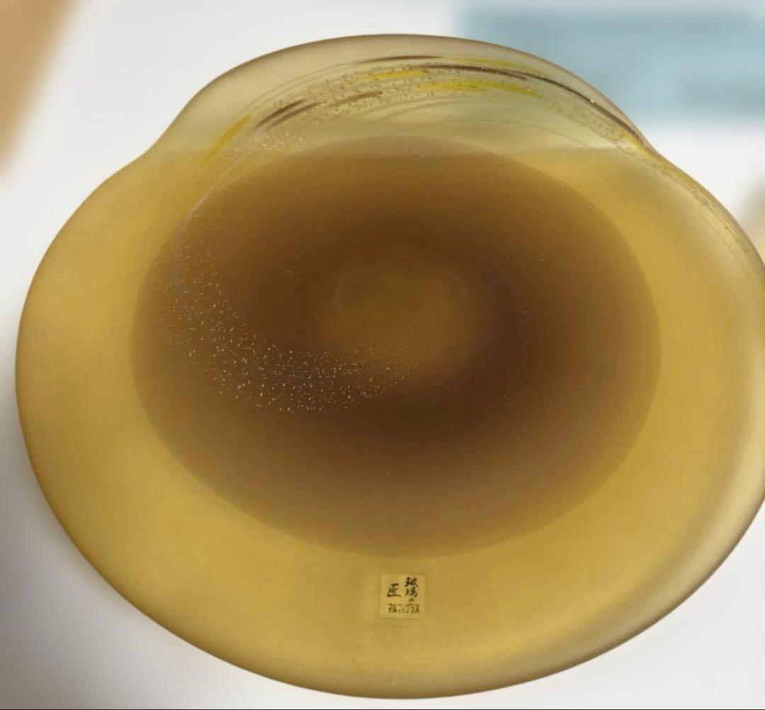 『玻璃の匠 山下富生 作』マルティグラス硝子皿×2