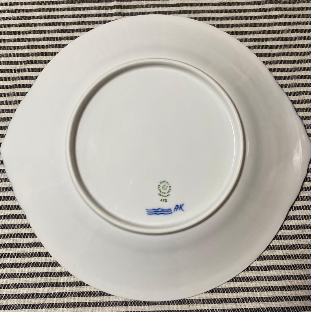 レアロイヤルコペンハーゲン ブルーフルーテッドプレイン 31cm耳付きプレート