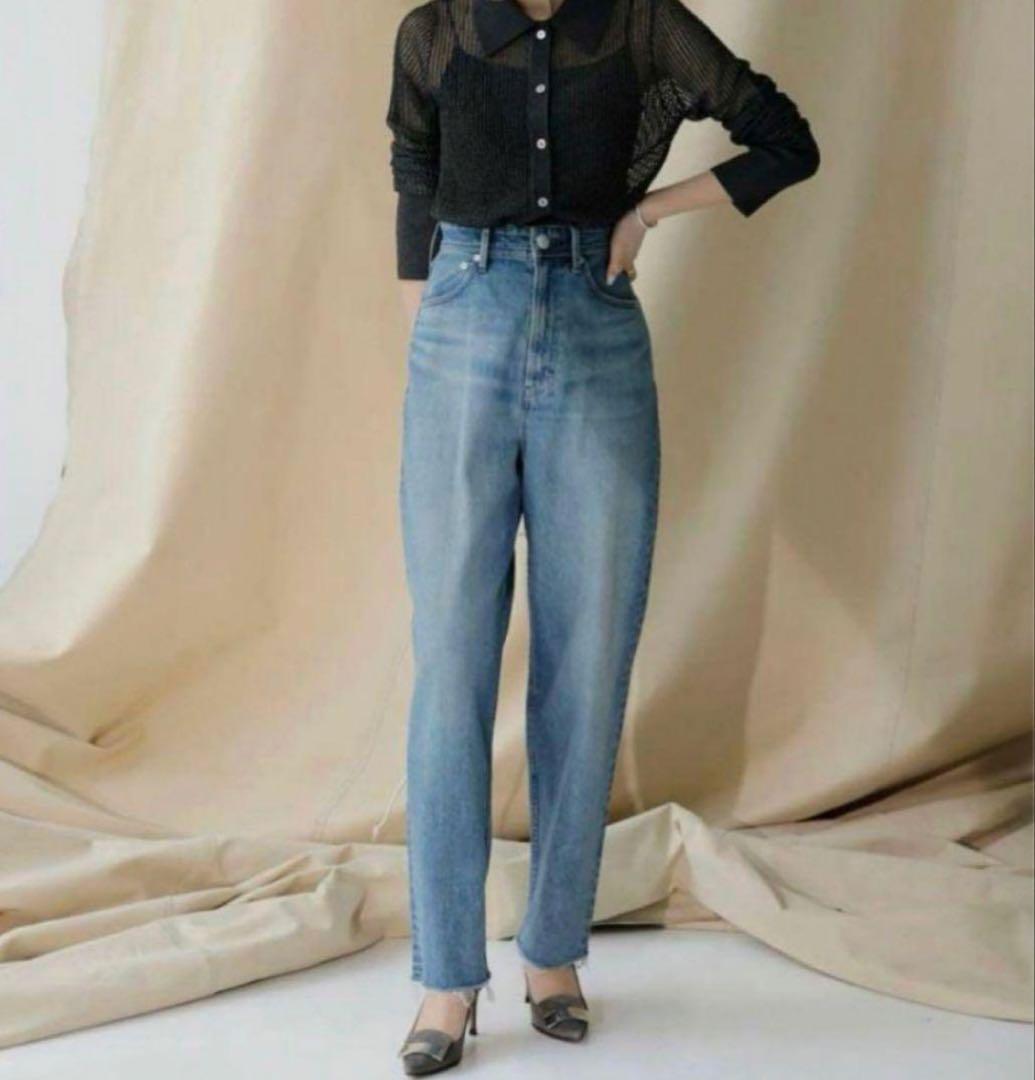 美品【YANUK×anuans】Curvy denim サイズ22デニムジーンズ