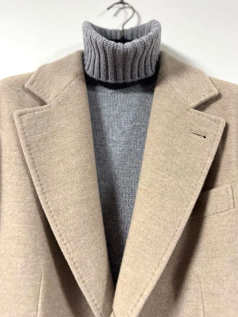 ★最終セール☆ 定価150万円ブルネロクチネリ　チェスターコート ベージュ 48