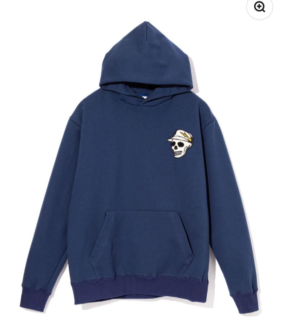 新品【DEVEREUX GOLF】 パーカー／ワッペン刺繍／ネイビー／S