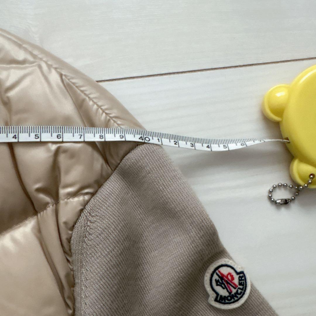 モンクレール ベージュ ダウンジャケット　ダウンカーディガン