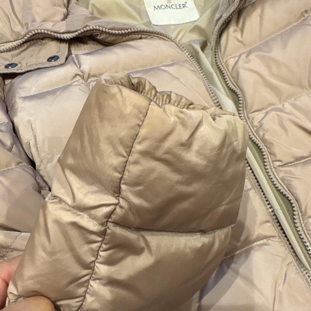 MONCLER ベージュ ダウンジャケット フード付き サイズ0