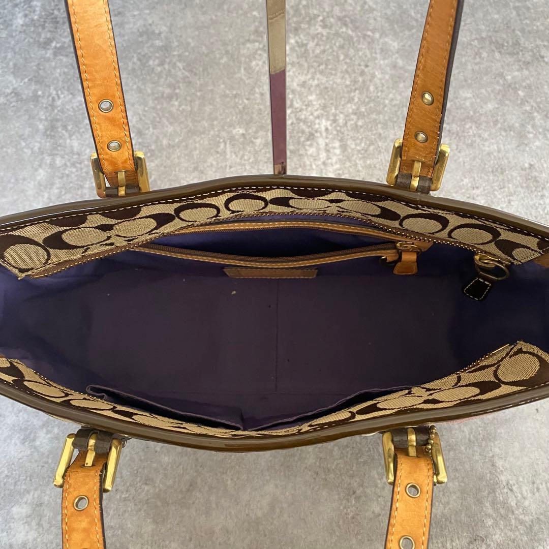COACH トートバッグ パッチワーク A4 ハラコ スエード ヴィンテージ