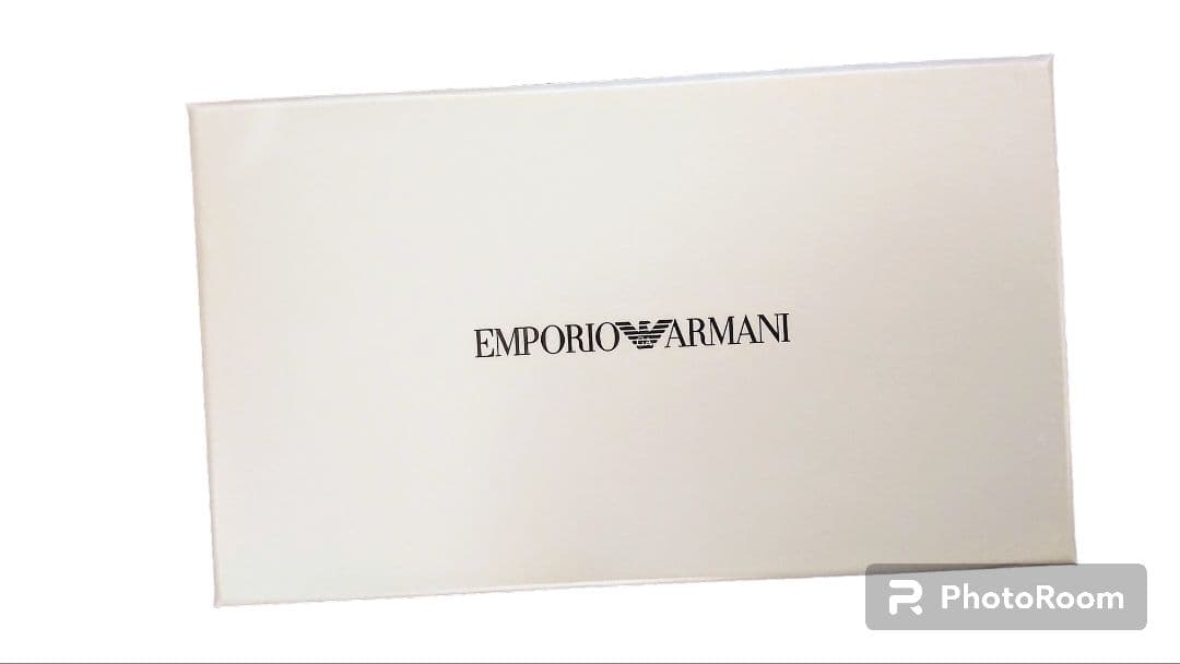 ARMANI アルマーニ 長財布 レザーウォレット 黒 [並行輸入品]