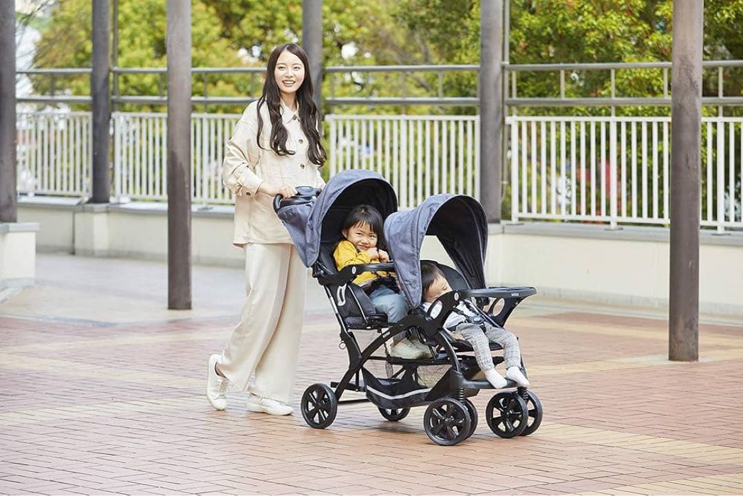 しろまる様 KATOJI ベビーカー ２人でゴーDX（デニム）レインカバー付き