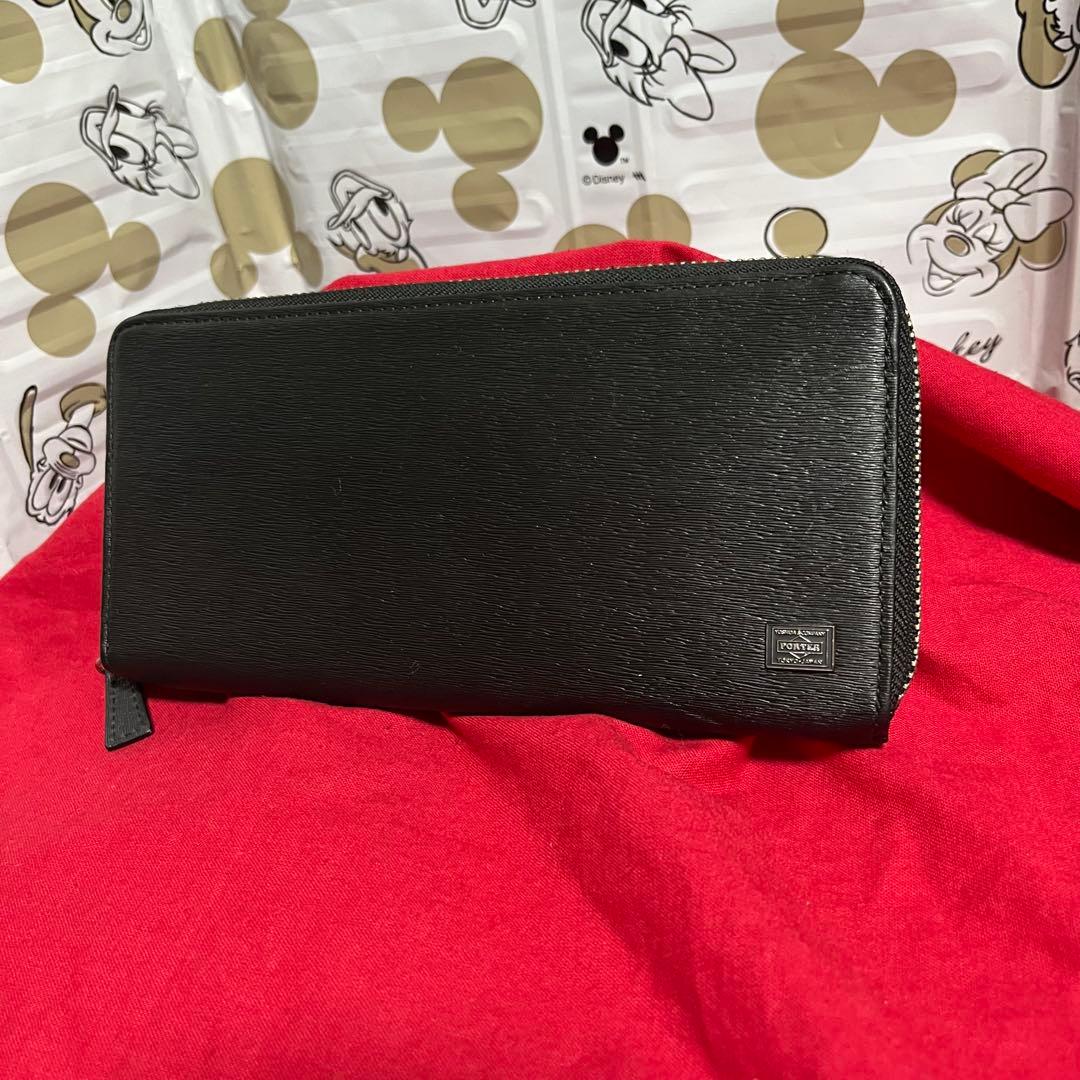 PORTER ポーター長財布 カレント ラウンドファスナー　ブラック！
