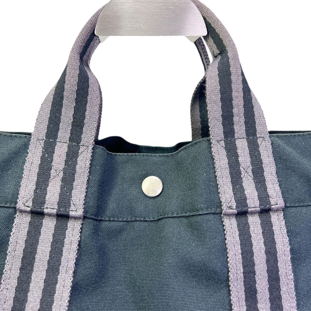 HERMES エルメス フールトゥMM トワル メンズ ハンドバッグ ブラック