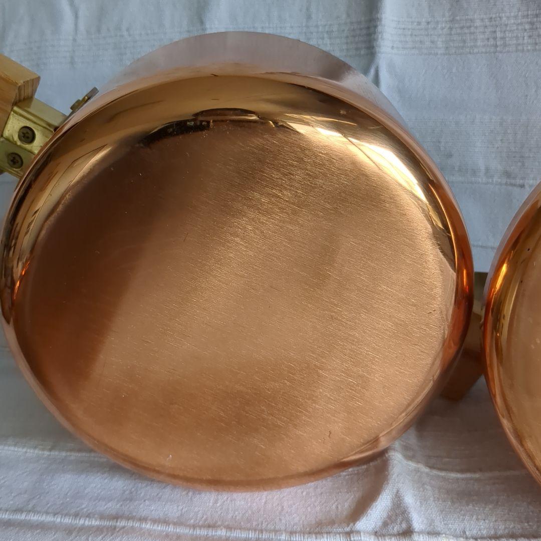 未使用　純銅製　両手鍋　やかん　セット