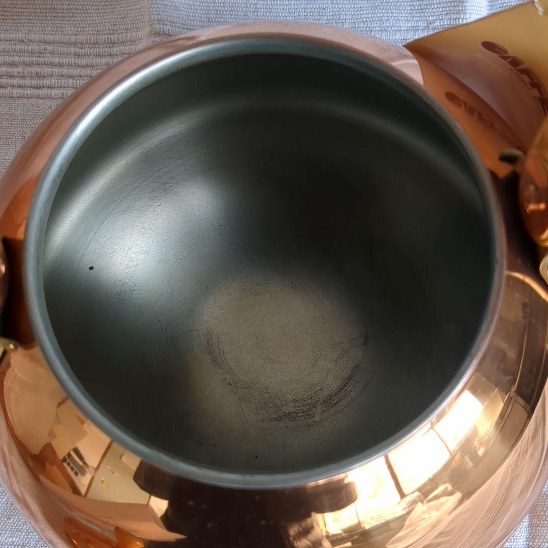 未使用　純銅製　両手鍋　やかん　セット