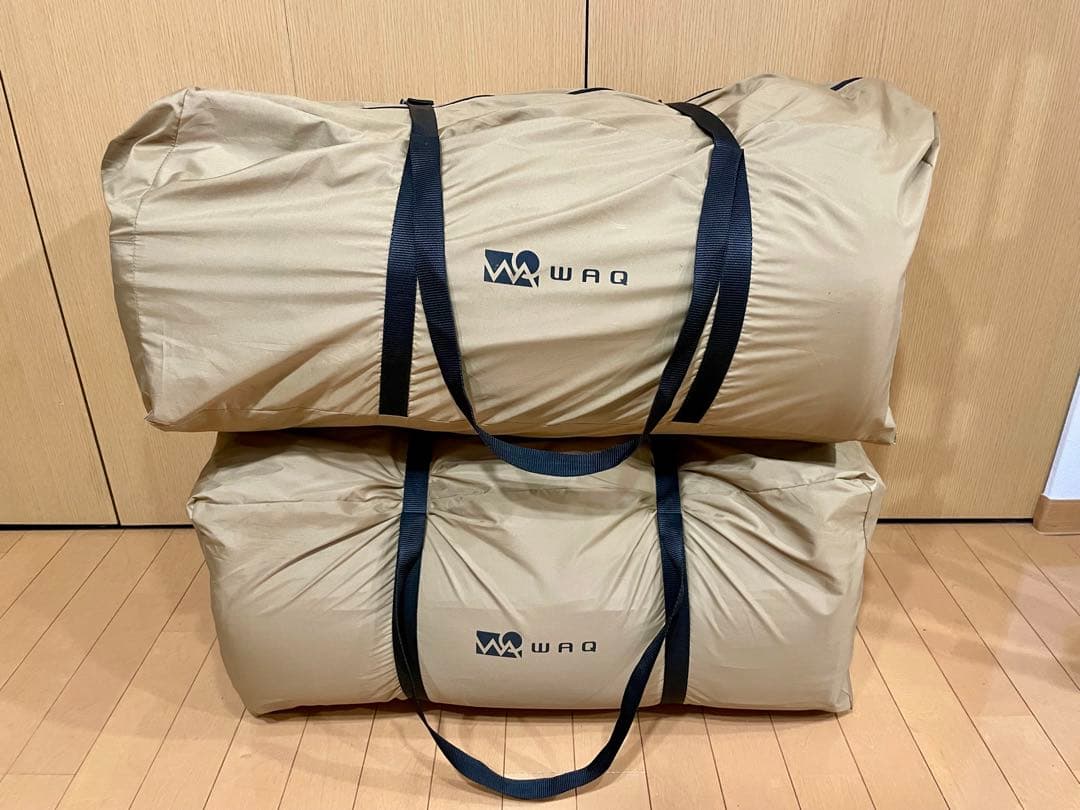 (りん)WAQ インフレーターマット ダブルサイズ タンカラー 2セット