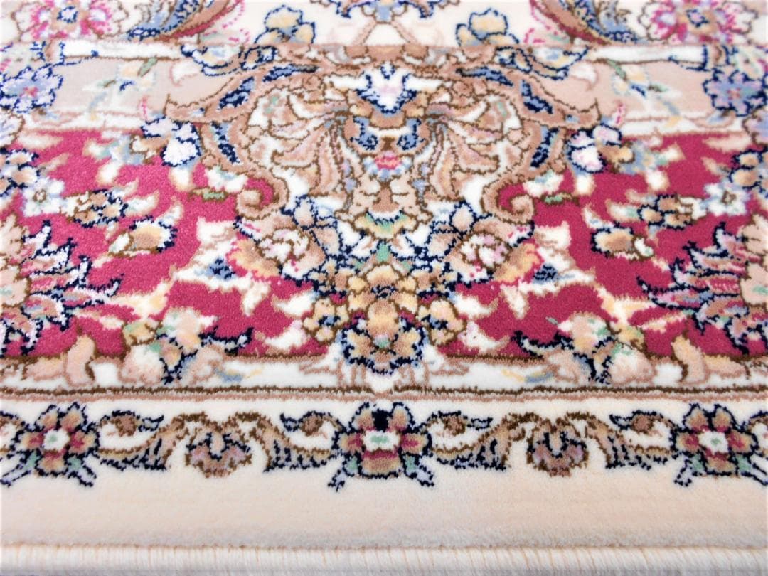 170万ノット！輝く、多色織絨毯！本場イラン産150×225cm‐201231