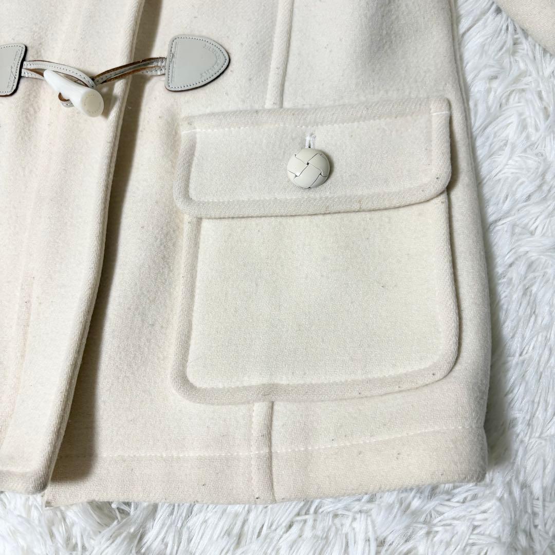 希少 バーバリーブルーレーベル ダッフルコート ノバチェック フード ホワイト