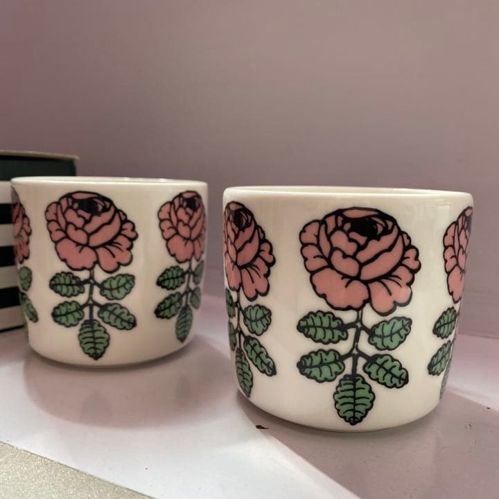 マリメッコ 　marimekko ヴィヒキルース ラテマグ　ピンク　2個　廃盤