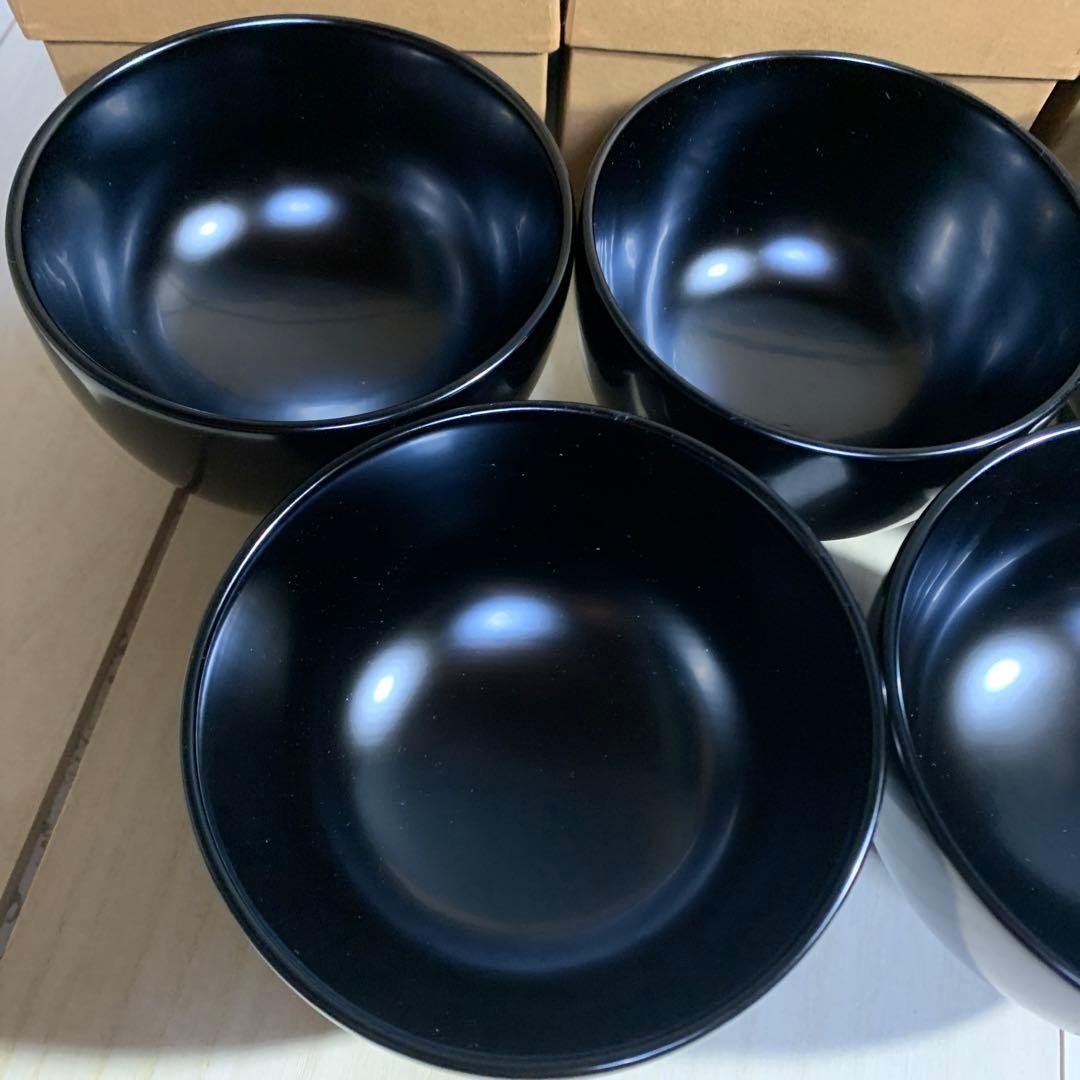 黒塗　椀　五客　まとめて　天然木