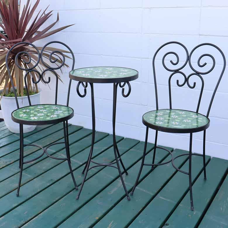 イタリア テーブルセット デイジー ガーデン 3点セット 39cm