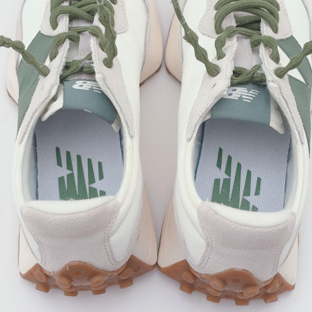 ニューバランス 327 U327LX 23.5 白 緑 美品