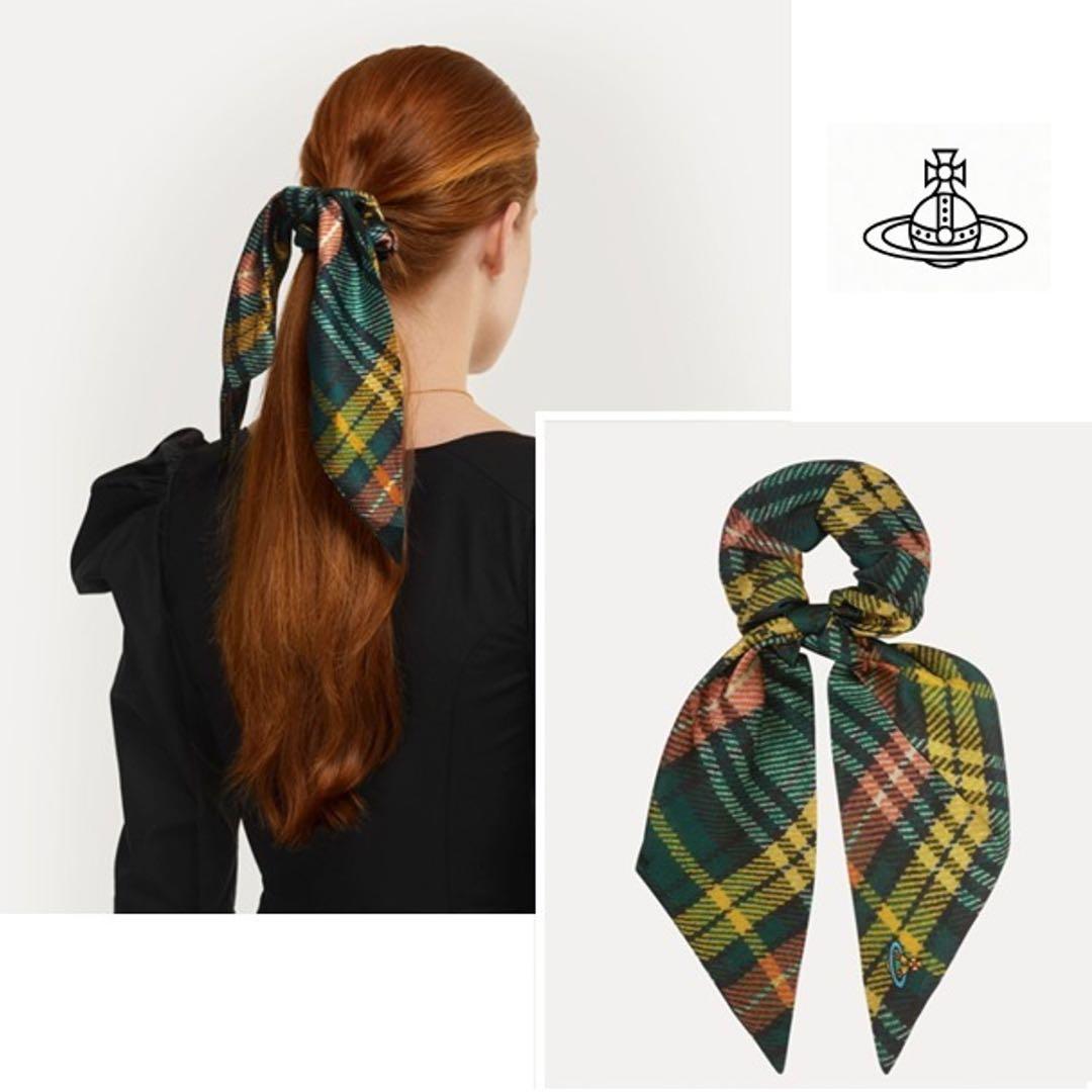 Vivienne Westwood チェック柄 シルク シュシュ