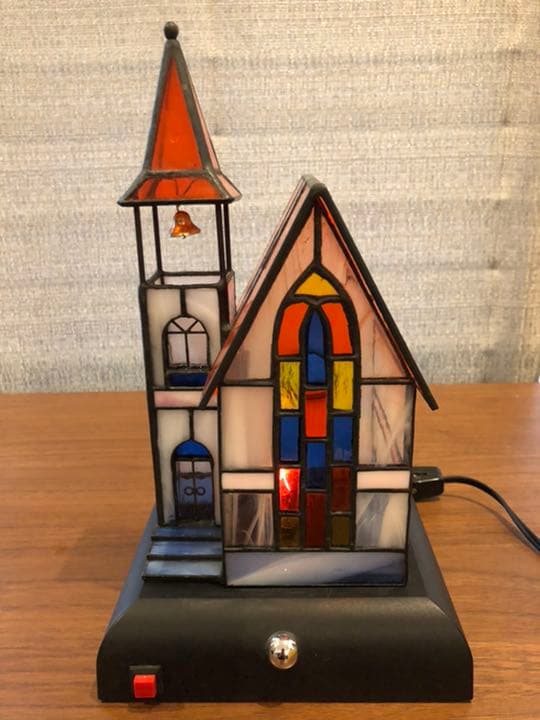 オルゴール内蔵・ステンドグラス　インテリアスタンド