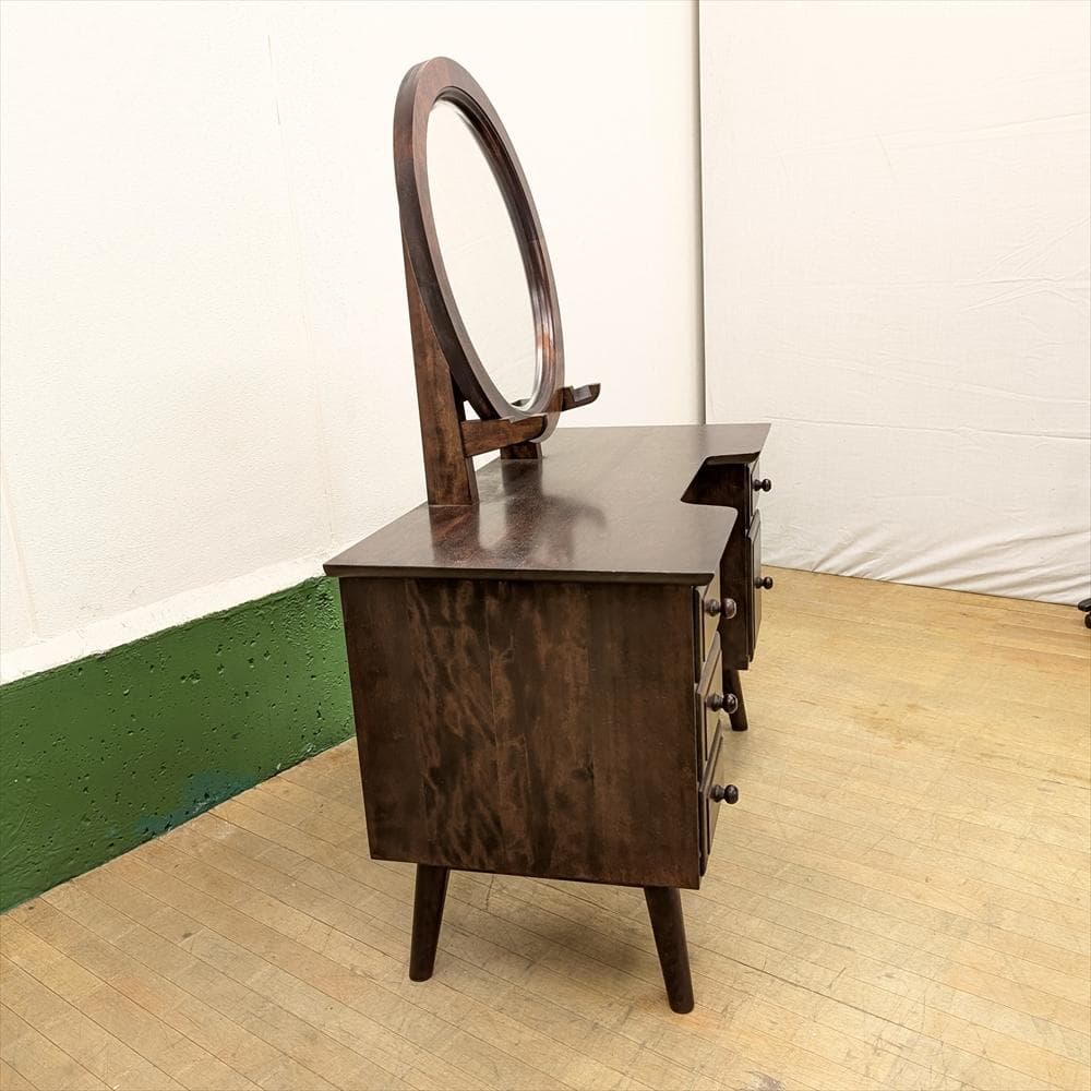 九州民芸家具　筑前民芸家具　樺 カバ材　無垢　ドレッサー　鏡台　化粧台　一面鏡