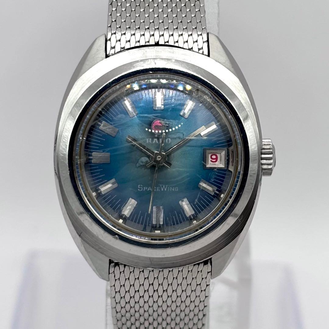 RADO SPACE WING 自動巻きレディース 青文字盤 稼働品