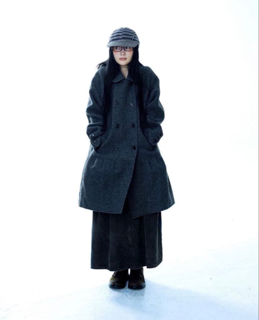 coyseioダークグレー ロングコート