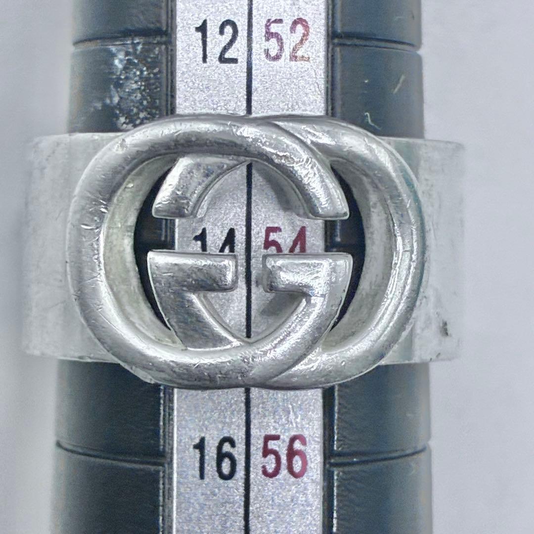 グッチ　14号　インターロッキング　リング　指輪　シルバー925