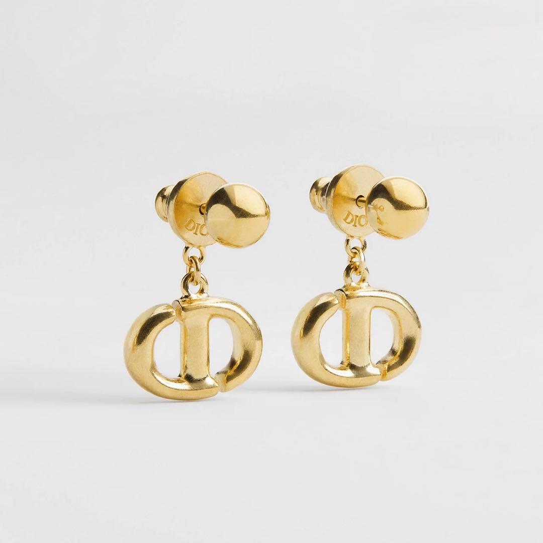 Dior CD navy ピアス ゴールド 本体のみ