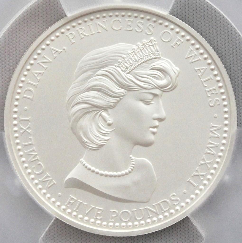 2021年 アセンション島 ダイアナ妃生誕60周年記念 銀貨 PCGS PR70