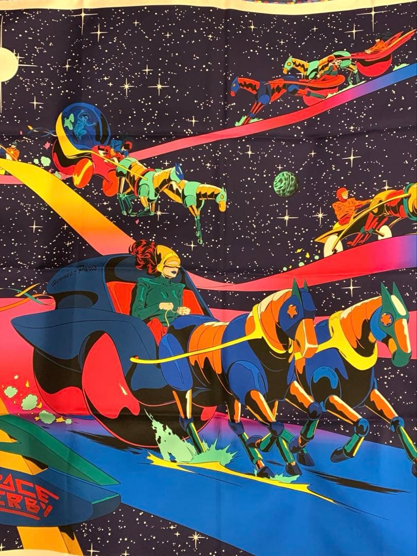 エルメススカーフ　カレ 90 《スペース•ダービー》