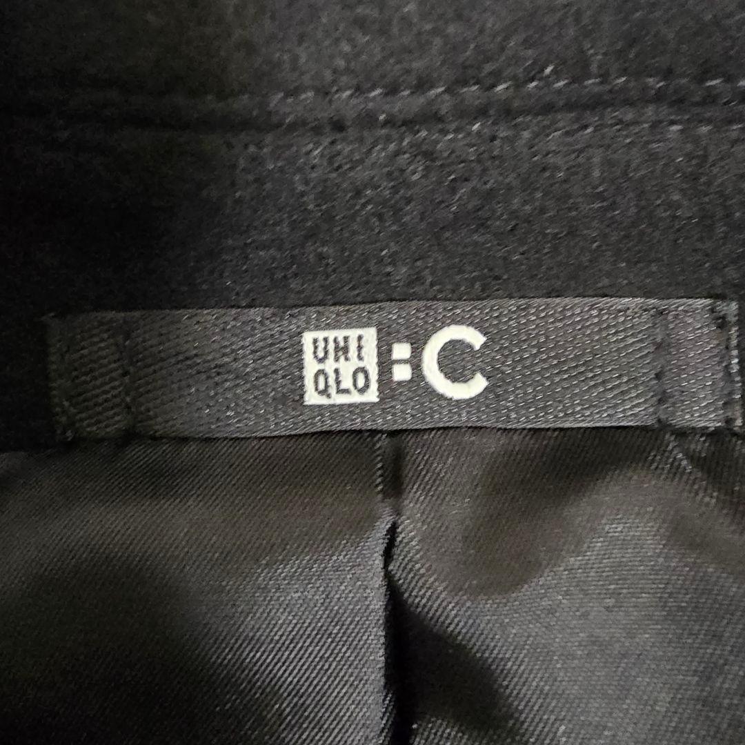 希少3XL 完売品 UNIQLO:C チェスターコート マキシ丈 ロングコート黒