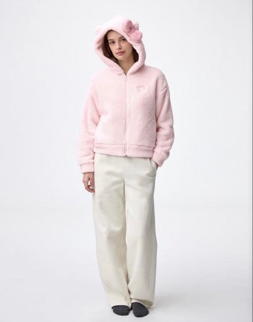 GU サンリオコラボ ハローキティマシュマロフィールフルジップパーカ XL 新品