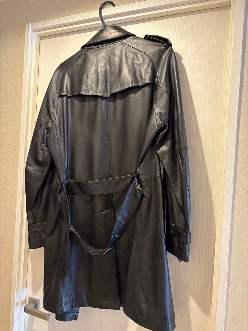 バーバリートレンチ形コート M レザー
