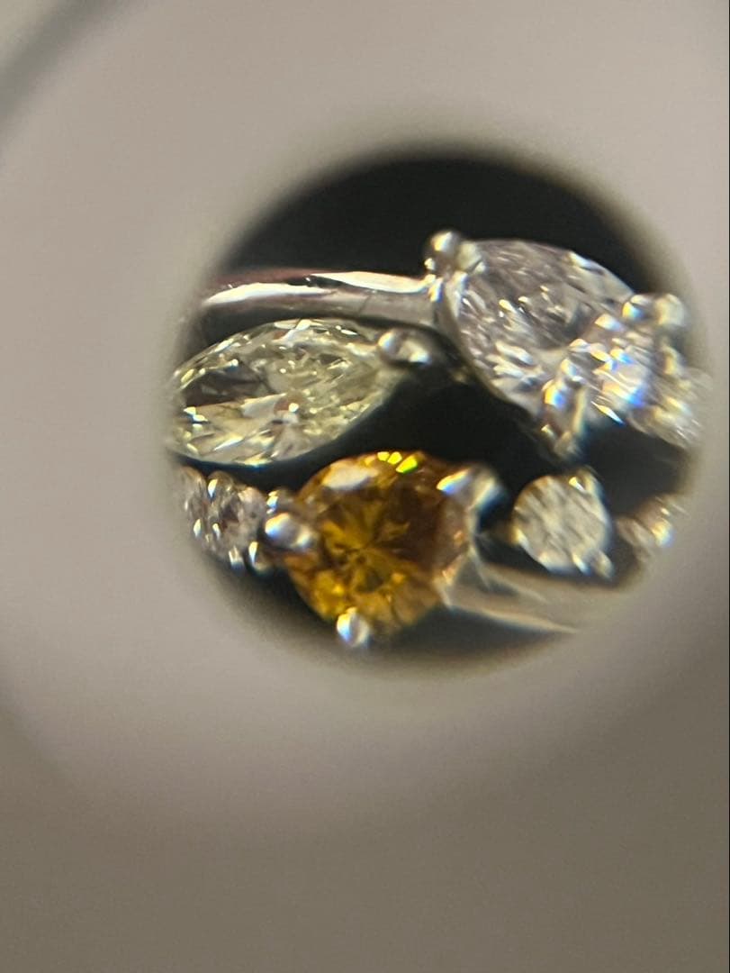 Pt900 ファンシーカラーダイヤモンド　リング　プラチナ　ピンクダイヤモンド