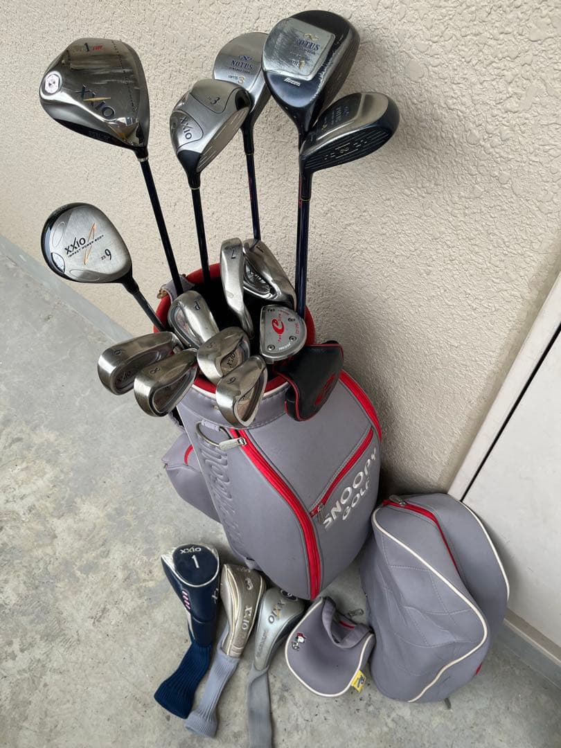 レディース！豪華XXIO等女性用ゴルフセット+稀少スヌーピキャディバッグ