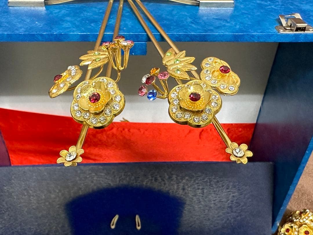 成人式　鼈甲　日本花かんざし　和装小物　櫛　花嫁　装飾簪　装飾　専用箱付き