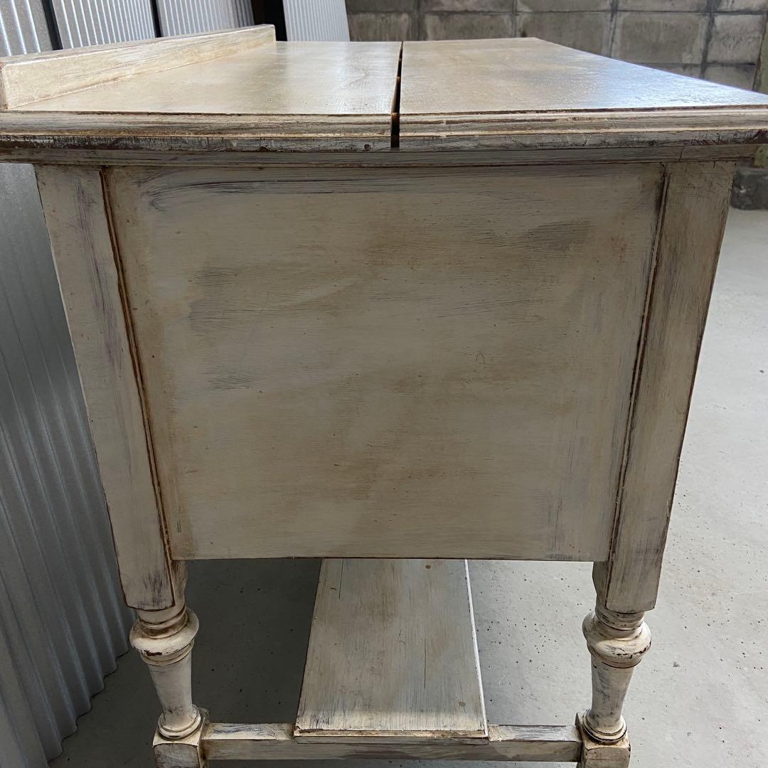 アンティーク　キャビネット　テレビボード　ホワイト