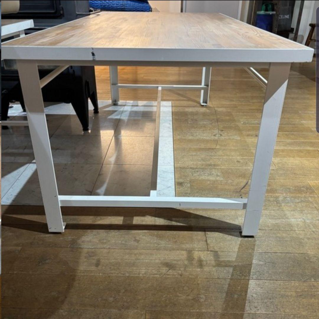 引き取り限定 ウッド × アイアン 長テーブルファッション センター テーブル