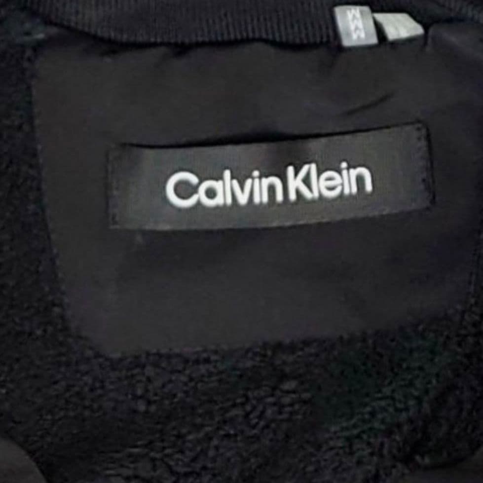 【M】  カルバンクライン フードジャケット 裏ボア/黒