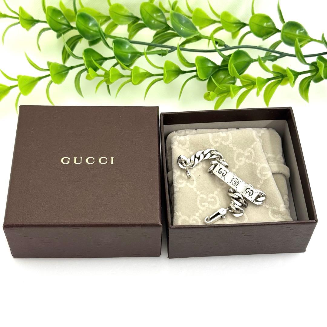 グッチ 17 サイズ シルバー925 ゴースト ブレスレット 079518