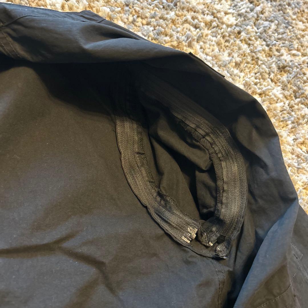 【solamonat poche】ブラック ミリタリージャケット コットン混紡