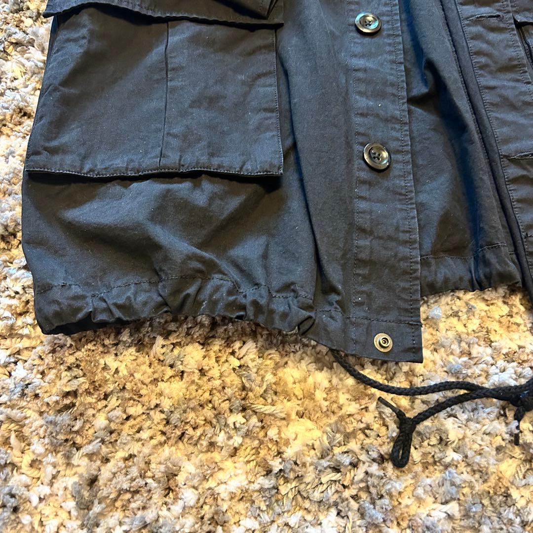 【solamonat poche】ブラック ミリタリージャケット コットン混紡