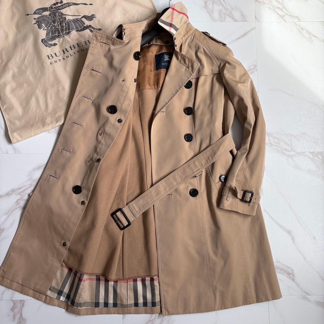 美品◆バーバリーロンドン ライナー付 トレンチコート ハニーベージュ 40 L