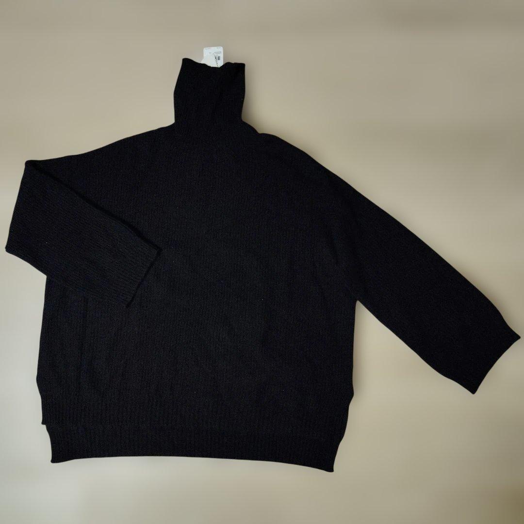 デミリーdemylee☆カシミヤ100%ハイネックニットセーター新品☆ネイビーS