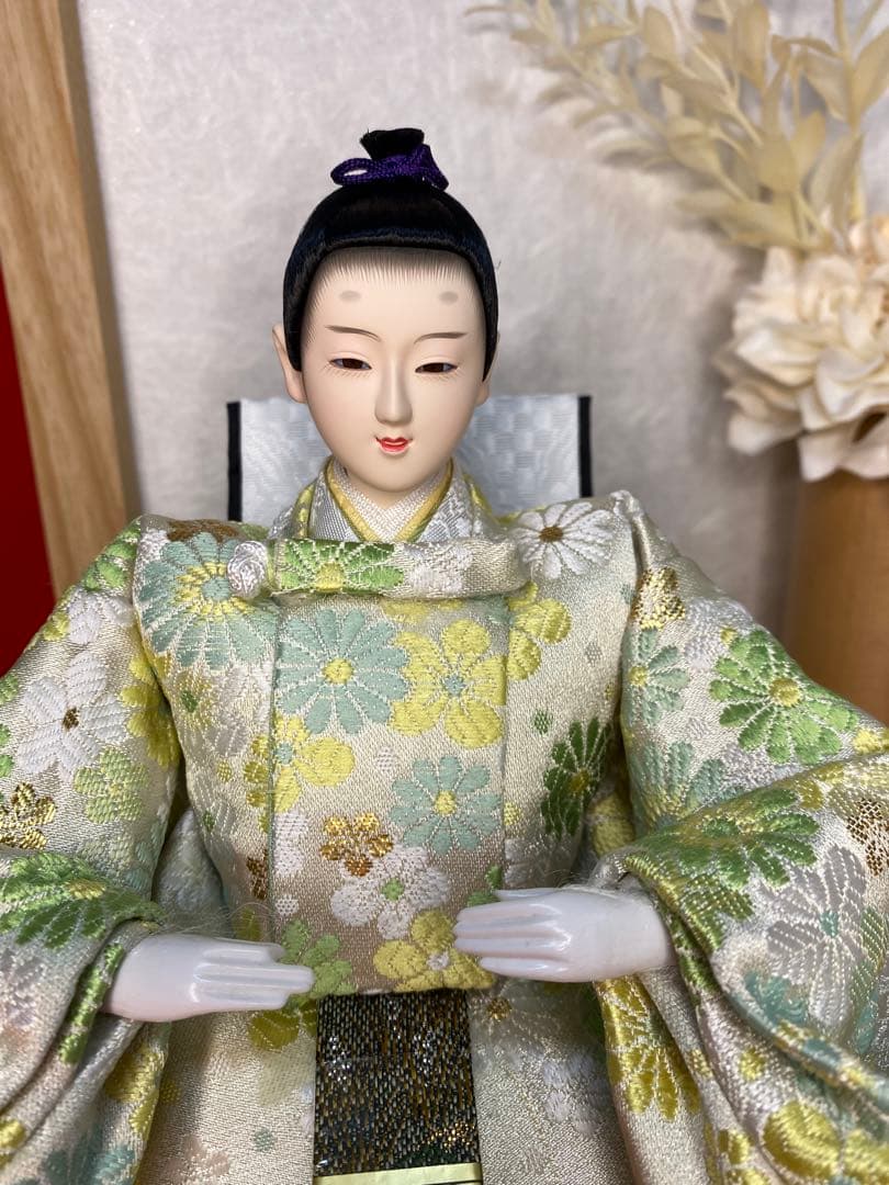 東京久月　雛人形　親王飾り白木平飾りセット・間口約５５×奥行約３２×高さ約２９㎝