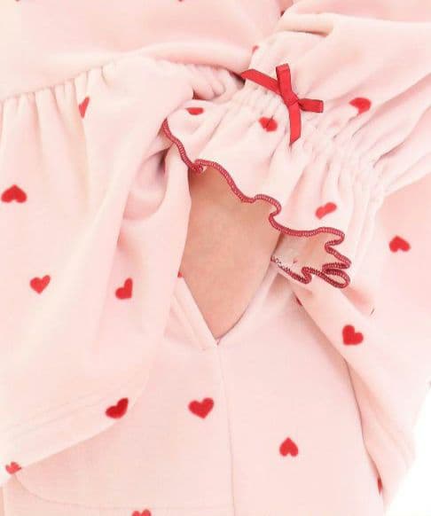 ◎新品未使用タグ付 ナルエーパジャマ スノースムージープチハートペプラム ピンク